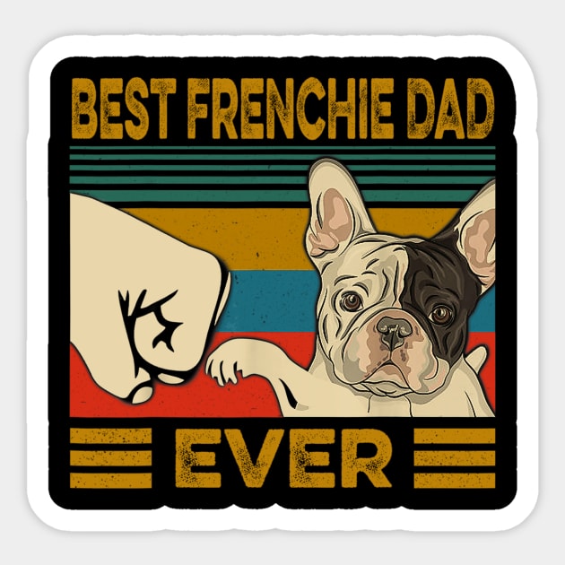 Best Frenchie Dad Ever Vintage Sticker by Xamgi